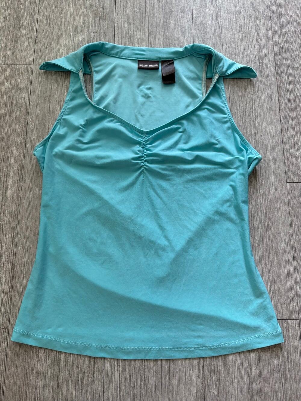 Bisou Bisou Turquoise Blue Sleeveless Tank